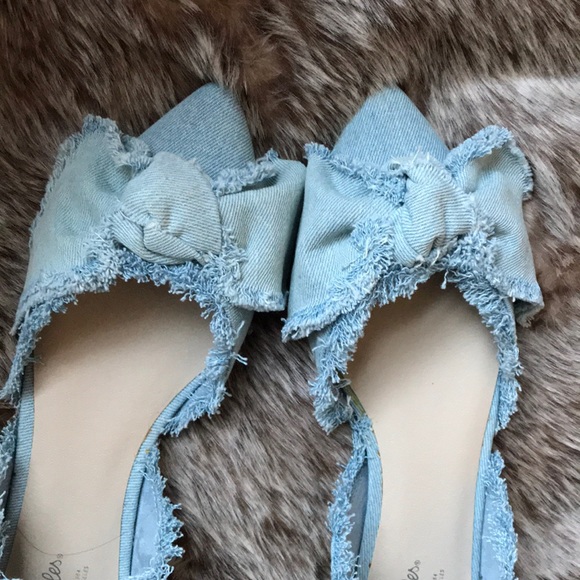🆕NIB RARE Seychelles bow tie flats - denim flats - Picture 6 of 8